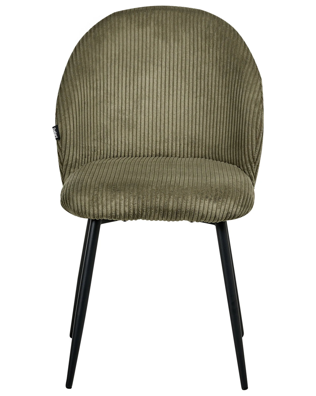 Set of 2 Dining Chairs ELOY Corduroy Dark Green