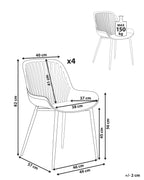 Set of 4 Dining Chairs KLEVE White