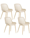 Set of 4 Dining Chairs KLEVE Beige