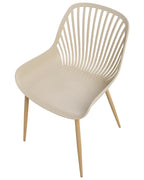Set of 4 Dining Chairs KLEVE Beige
