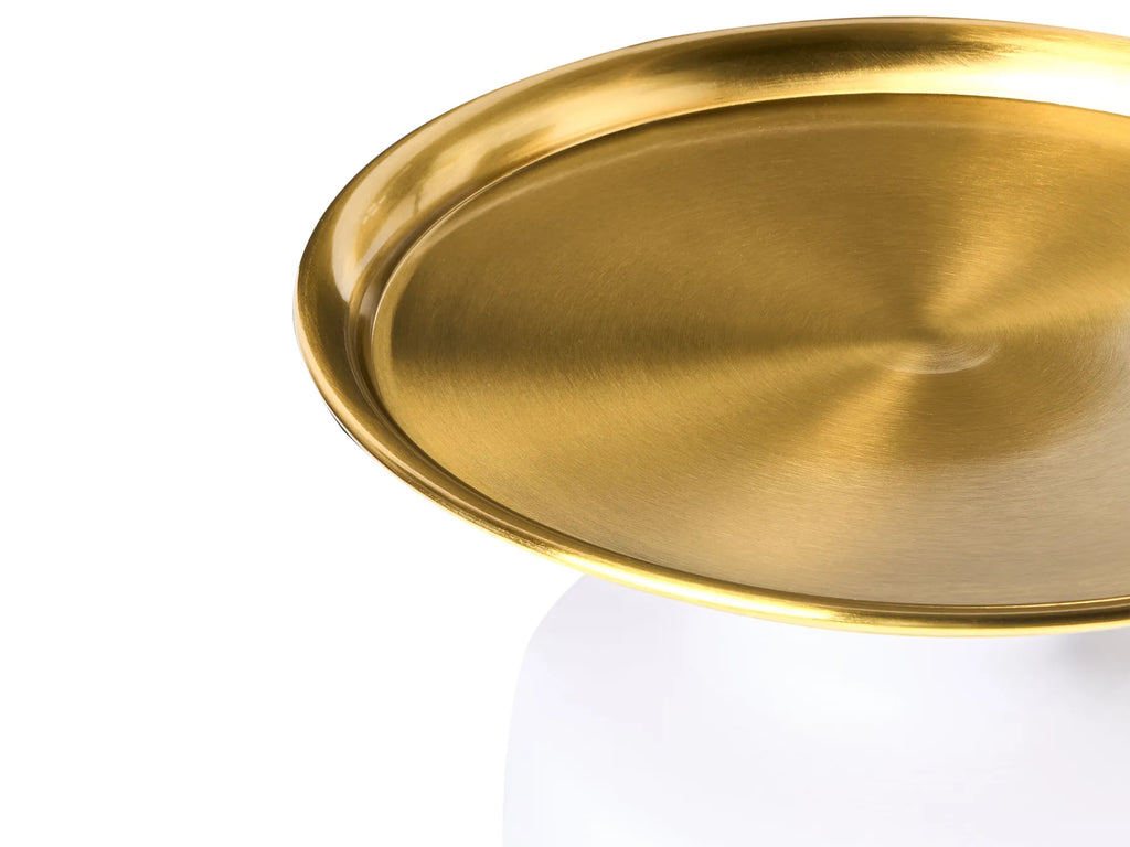 Side Table DOVE Metal White/ Gold