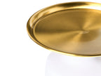 Side Table DOVE Metal White/ Gold