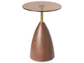 Side Table WALLIS Tempered Glass Brown