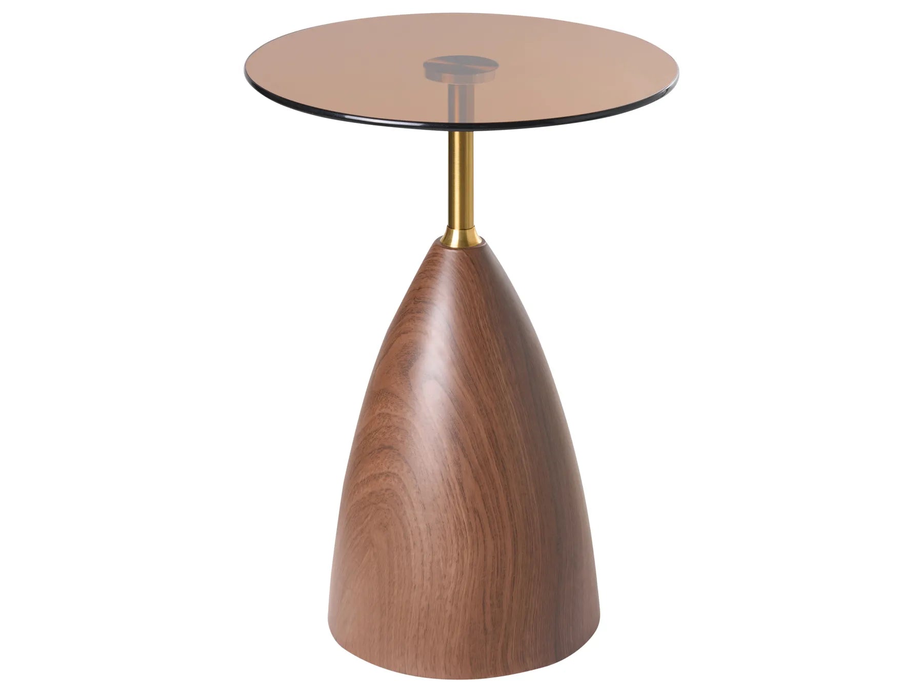 Side Table WALLIS Tempered Glass Brown