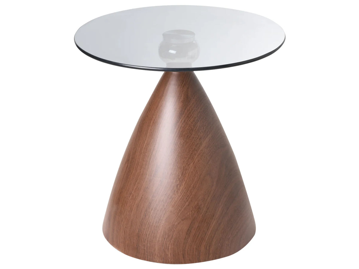 Side Table PANA Tempered Glass Brown Black — main product view