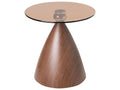 Side Table CORELLA Tempered Glass Brown