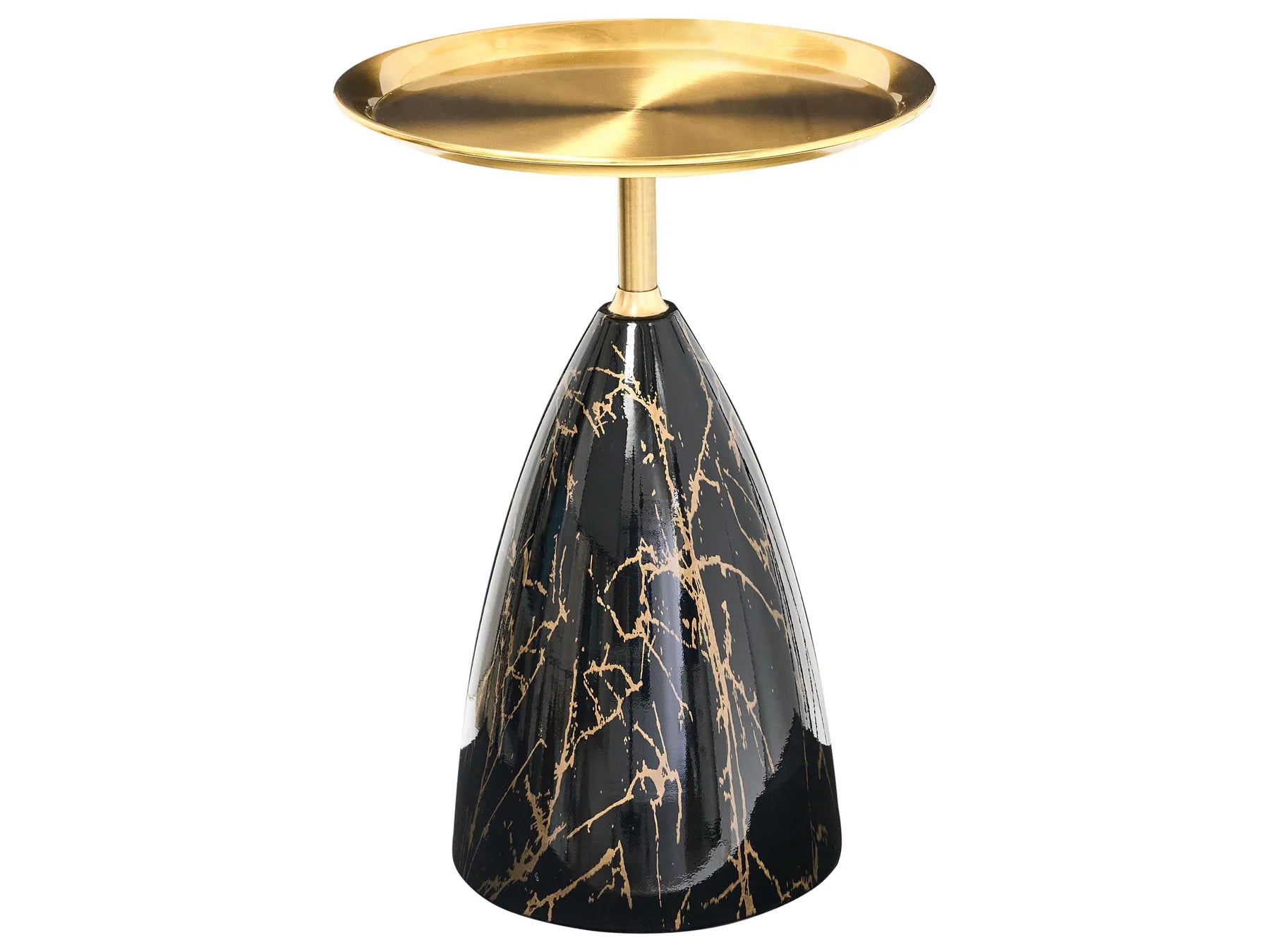 Side Table STORM Metal Marble/ Gold
