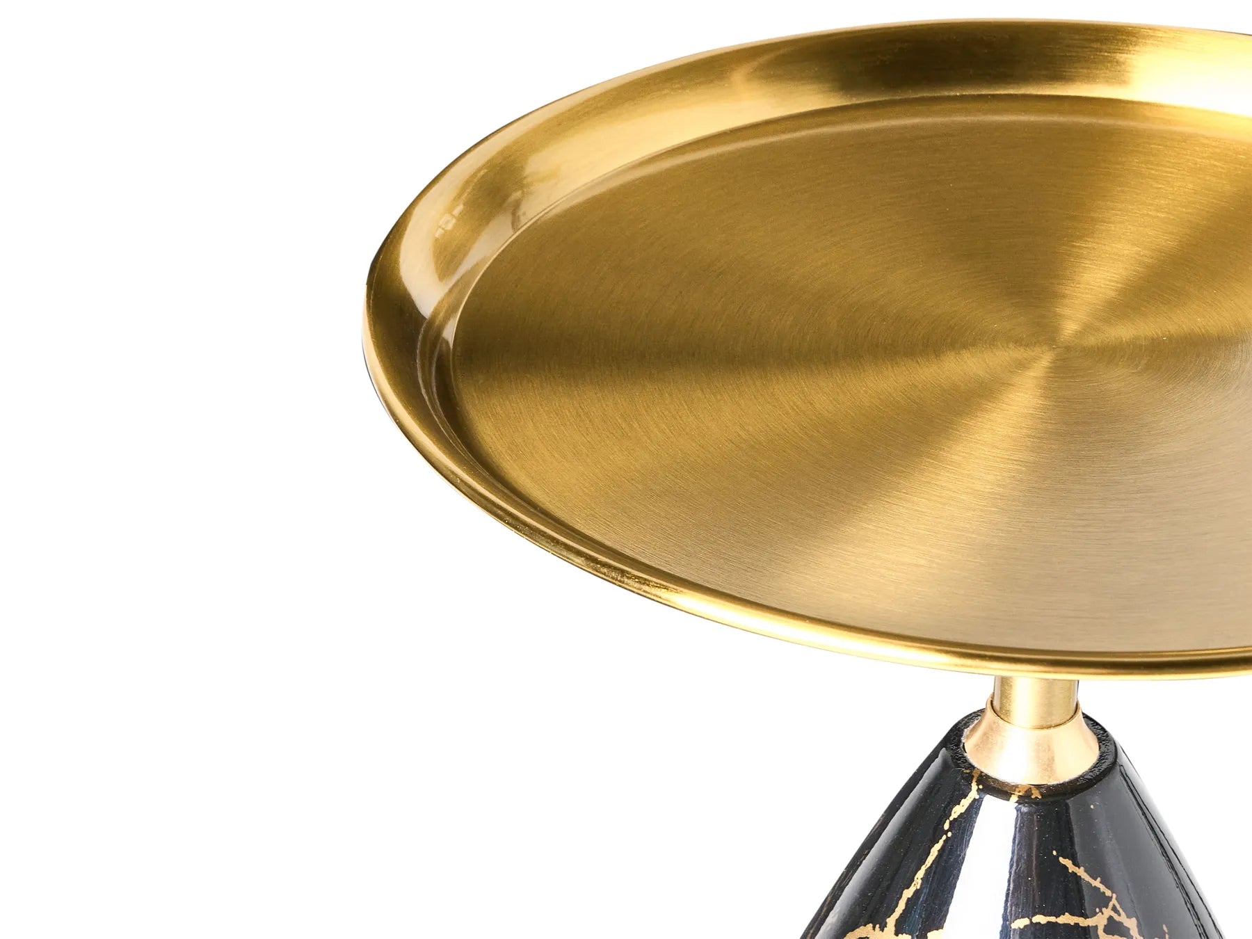 Side Table STORM Metal Marble/ Gold