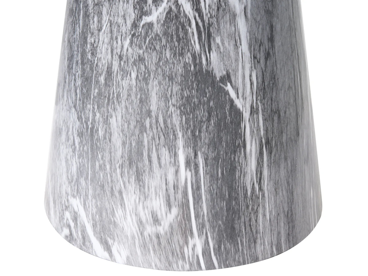 Side Table MAVORA Tempered Glass Grey Marble — front product view