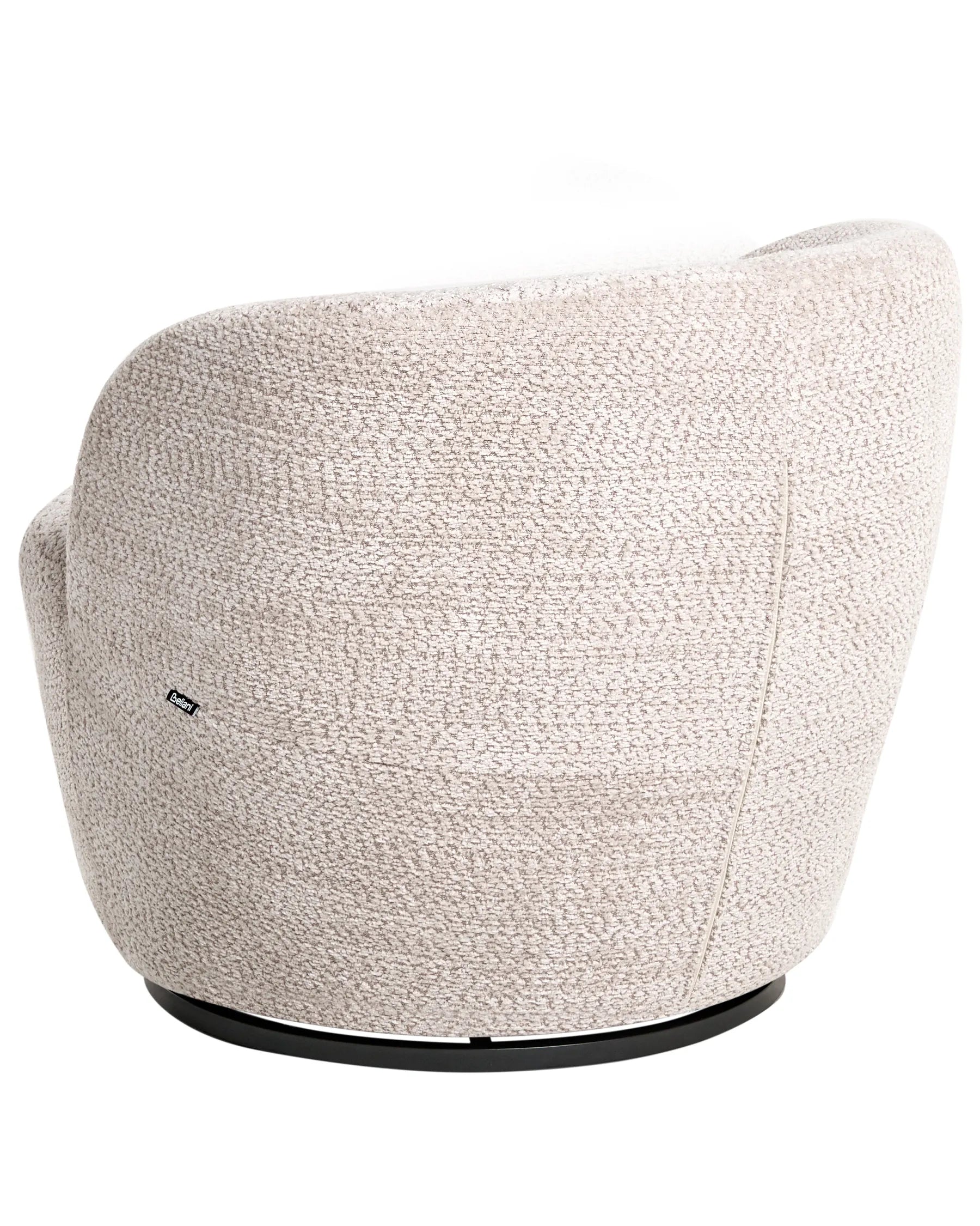Swivel Armchair KUOLPA Chenille Beige