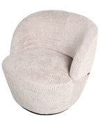Swivel Armchair KUOLPA Chenille Beige