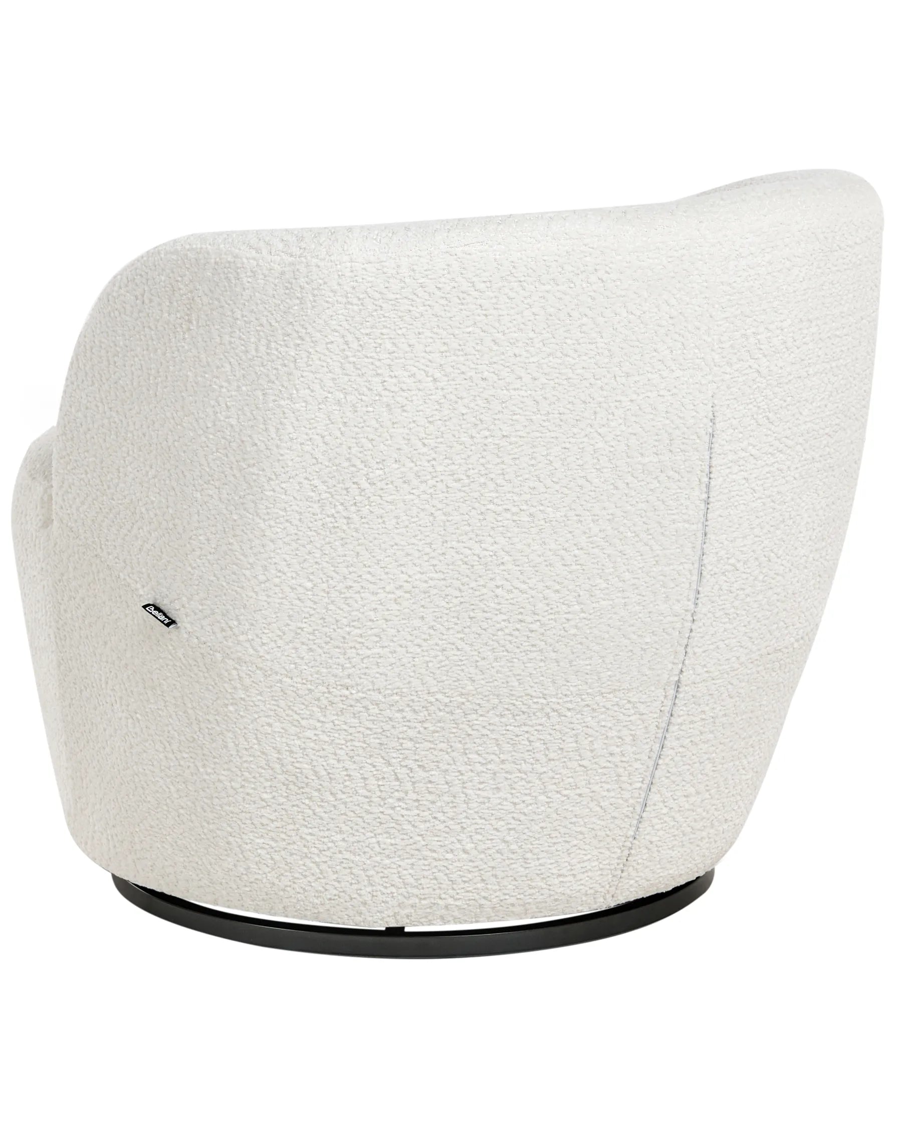 Swivel Armchair KUOLPA Chenille Off-White