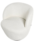 Swivel Armchair KUOLPA Chenille Off-White