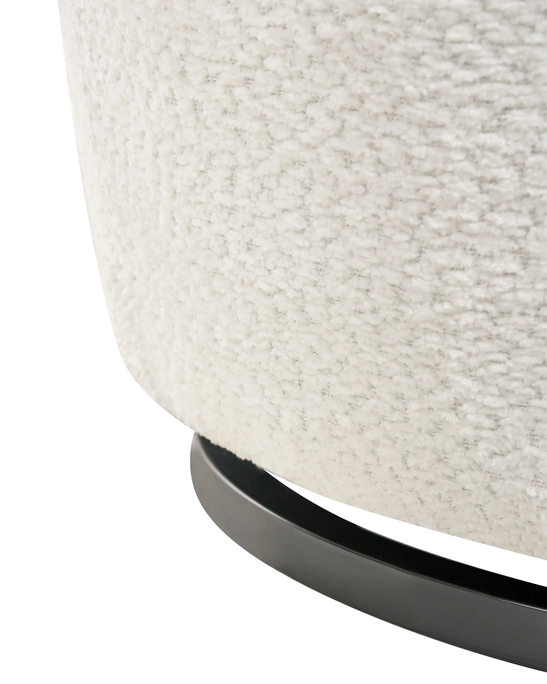 Swivel Armchair KUOLPA Chenille Off-White
