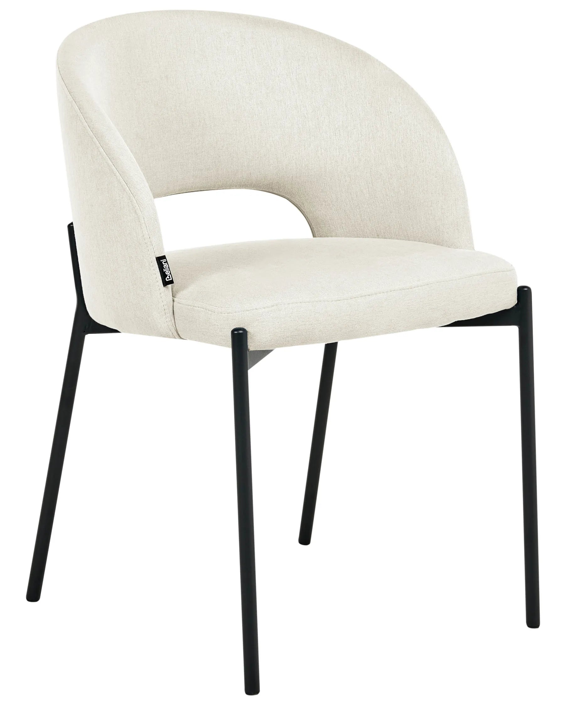 Set of 2 Dining Chairs PENNY Fabric Light Beige