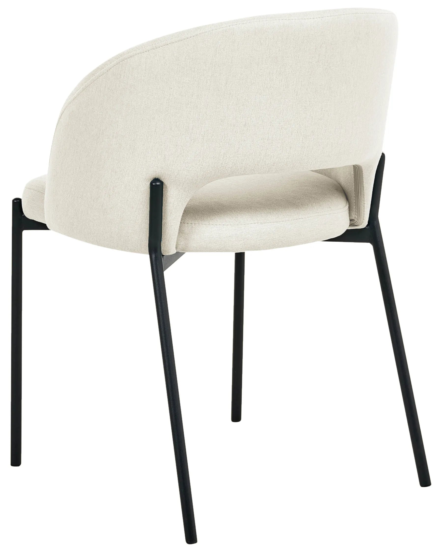 Set of 2 Dining Chairs PENNY Fabric Light Beige