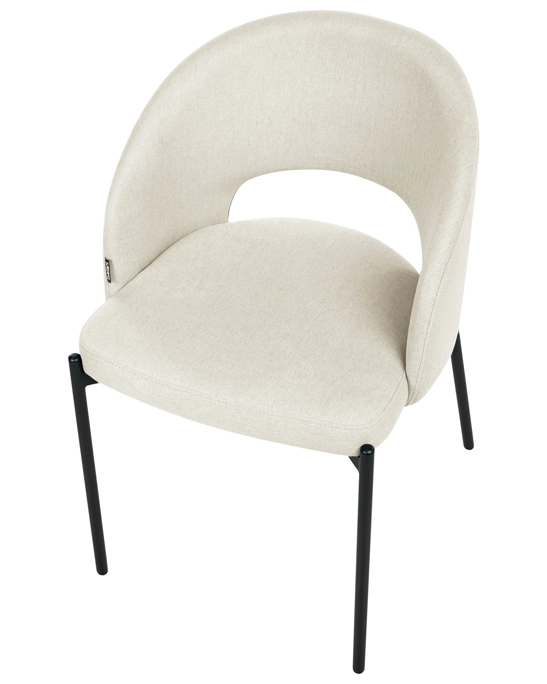 Set of 2 Dining Chairs PENNY Fabric Light Beige