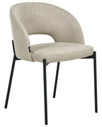 Set of 2 Dining Chairs PENNY Fabric Sand Beige