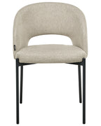 Set of 2 Dining Chairs PENNY Fabric Sand Beige