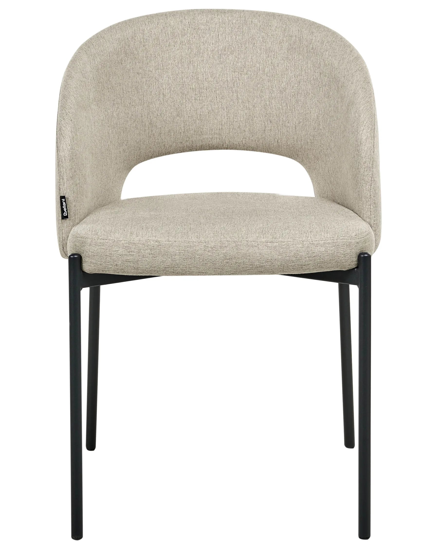 Set of 2 Dining Chairs PENNY Fabric Sand Beige
