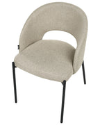 Set of 2 Dining Chairs PENNY Fabric Sand Beige