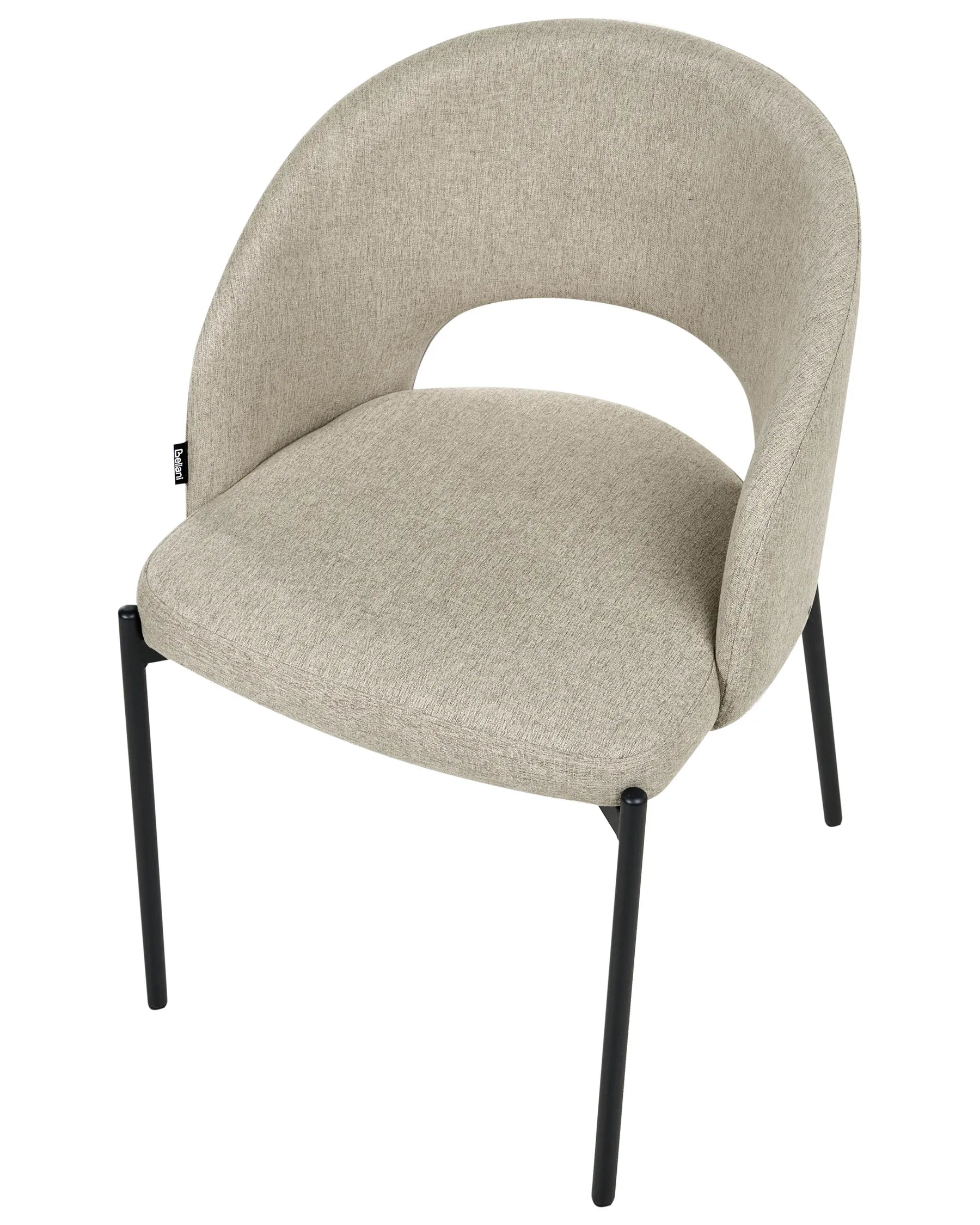 Set of 2 Dining Chairs PENNY Fabric Sand Beige