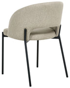 Set of 2 Dining Chairs PENNY Fabric Sand Beige