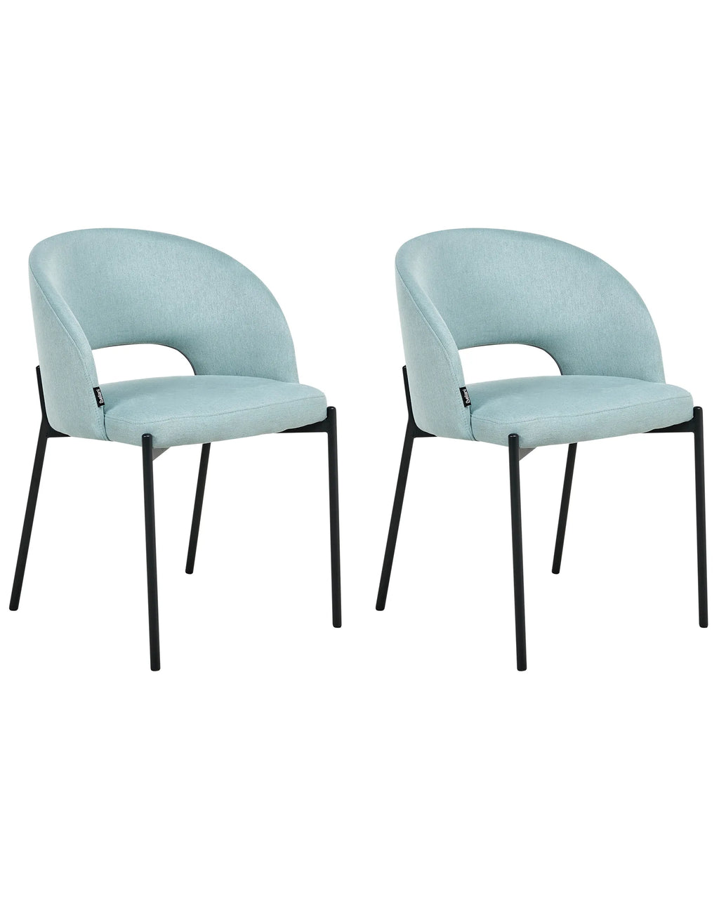 Set of 2 Dining Chairs PENNY Fabric Light Blue