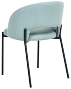 Set of 2 Dining Chairs PENNY Fabric Light Blue