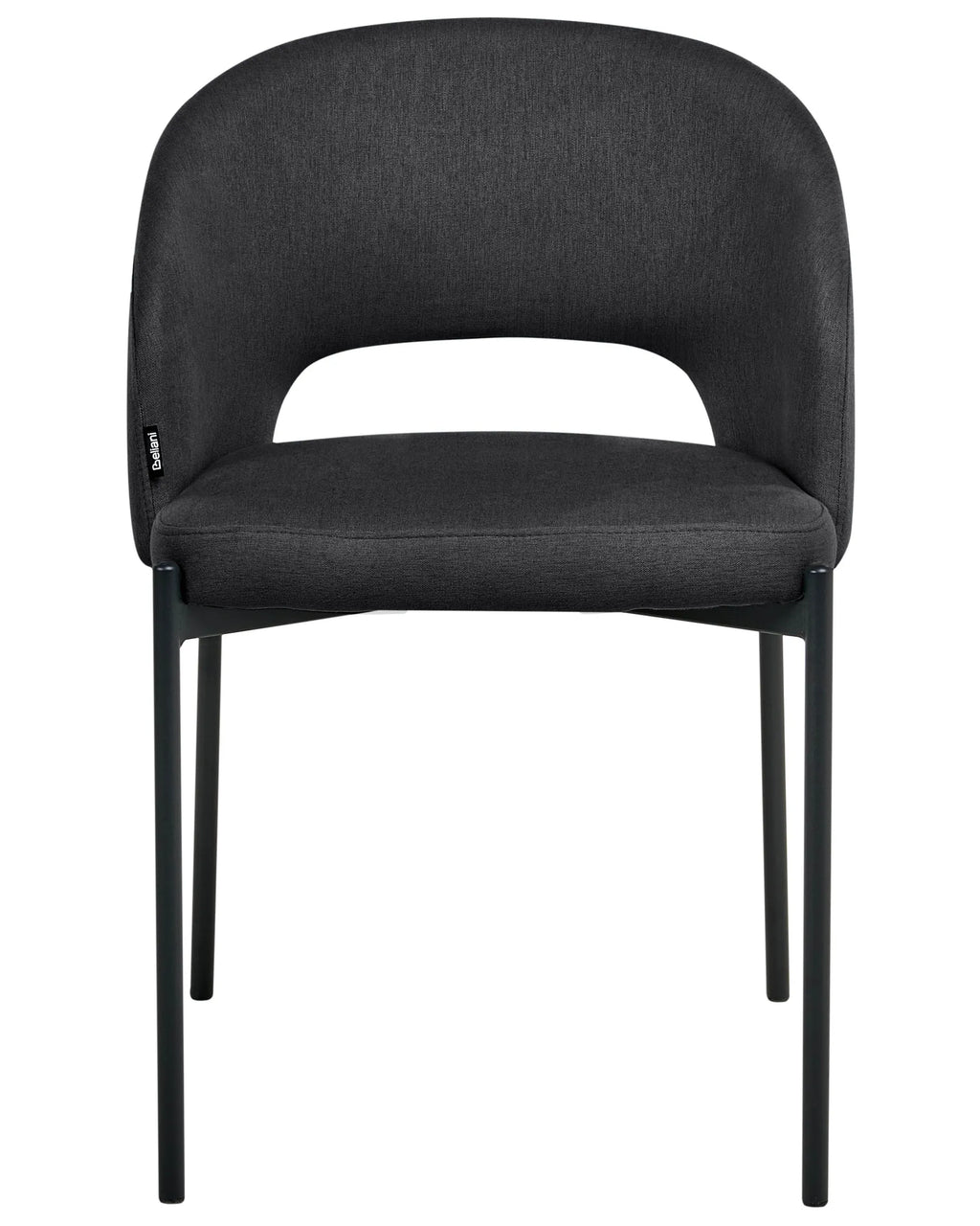 Set of 2 Dining Chairs PENNY Fabric Black