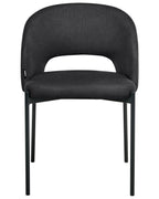 Set of 2 Dining Chairs PENNY Fabric Black