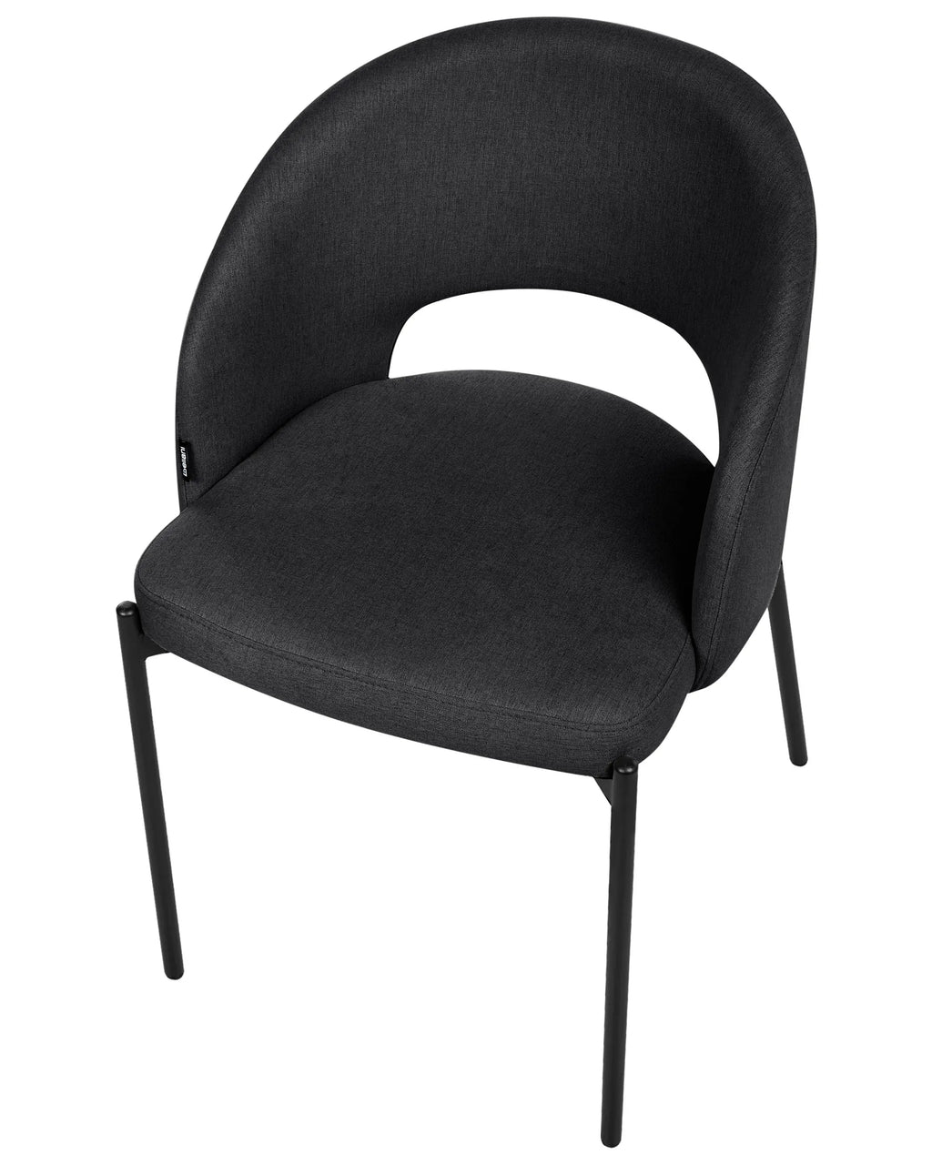 Set of 2 Dining Chairs PENNY Fabric Black