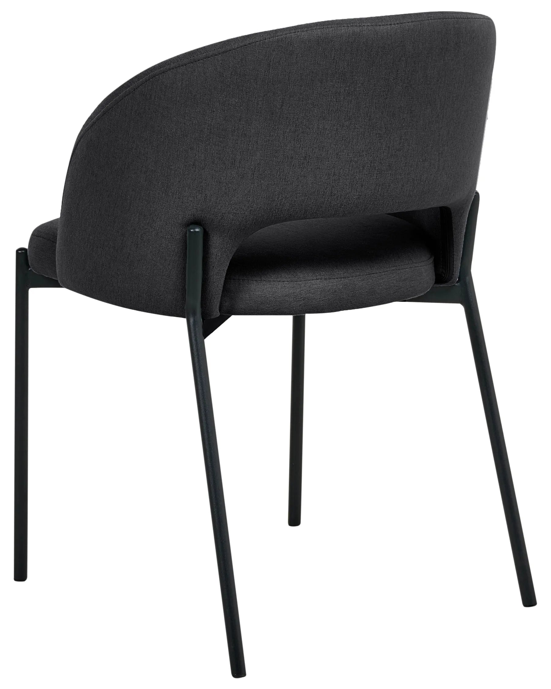 Set of 2 Dining Chairs PENNY Fabric Black
