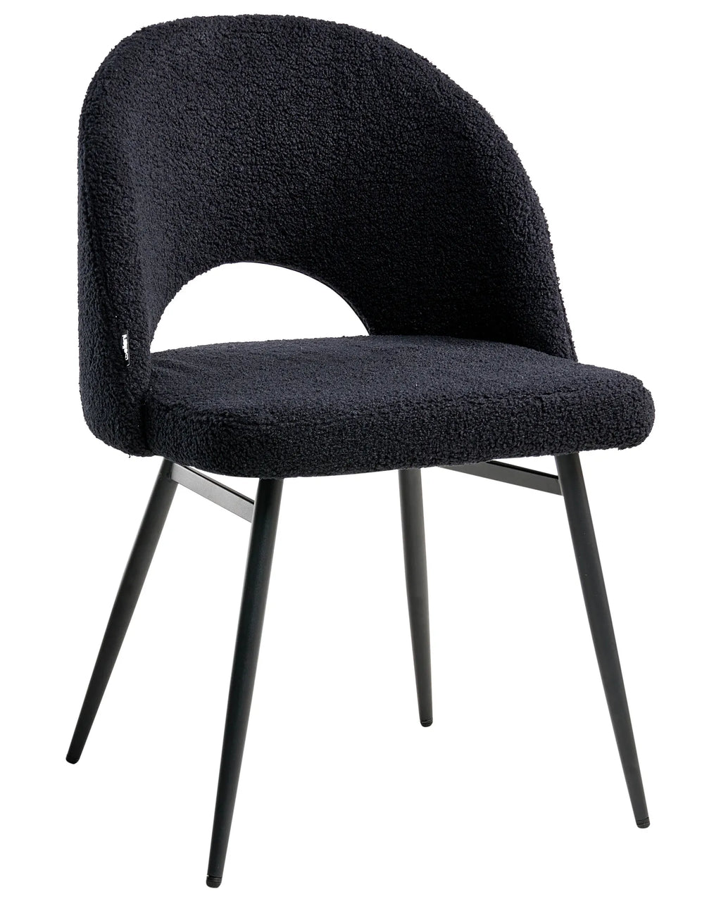 Set of 2 Dining Chairs ONAGA Boucle Black