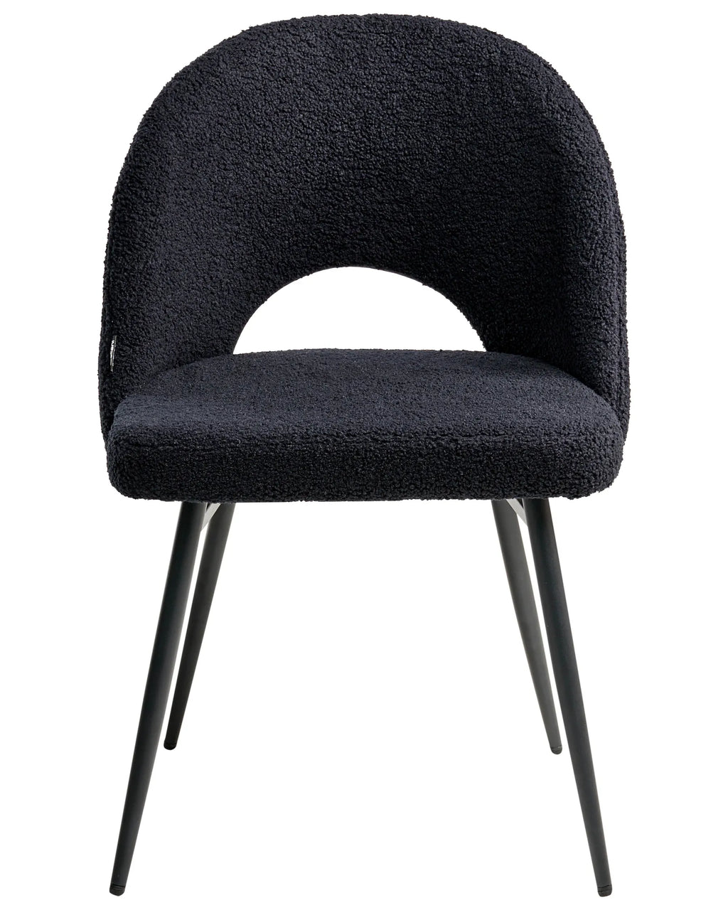 Set of 2 Dining Chairs ONAGA Boucle Black