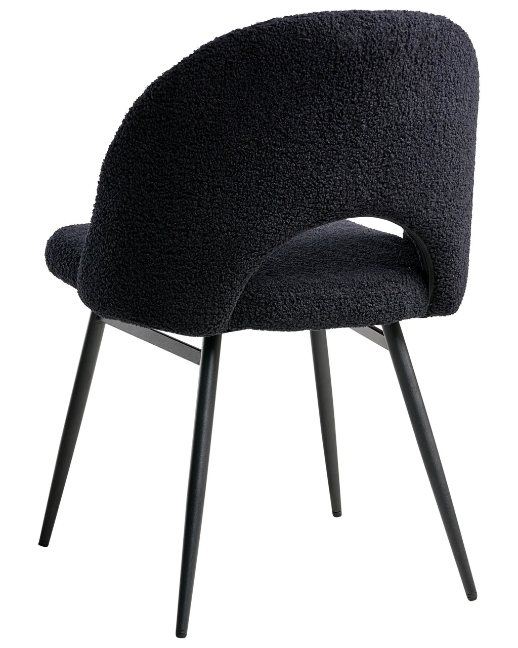 Set of 2 Dining Chairs ONAGA Boucle Black