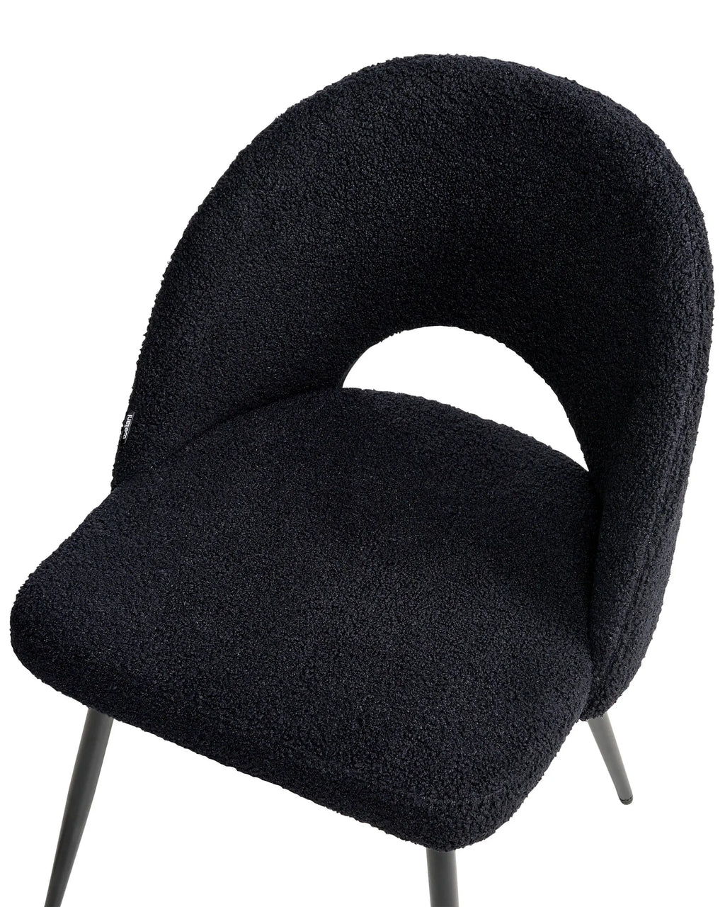 Set of 2 Dining Chairs ONAGA Boucle Black