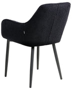 Set of 2 Dining Chairs ALDEN Boucle Black