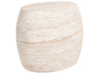 Side Table RICADI 40 cm 58 cm Travertine Effect