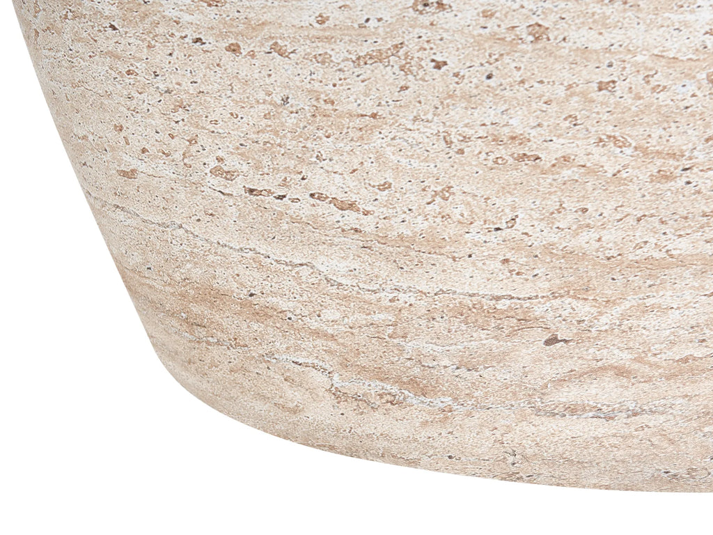 Side Table RICADI 40 cm 58 cm Travertine Effect