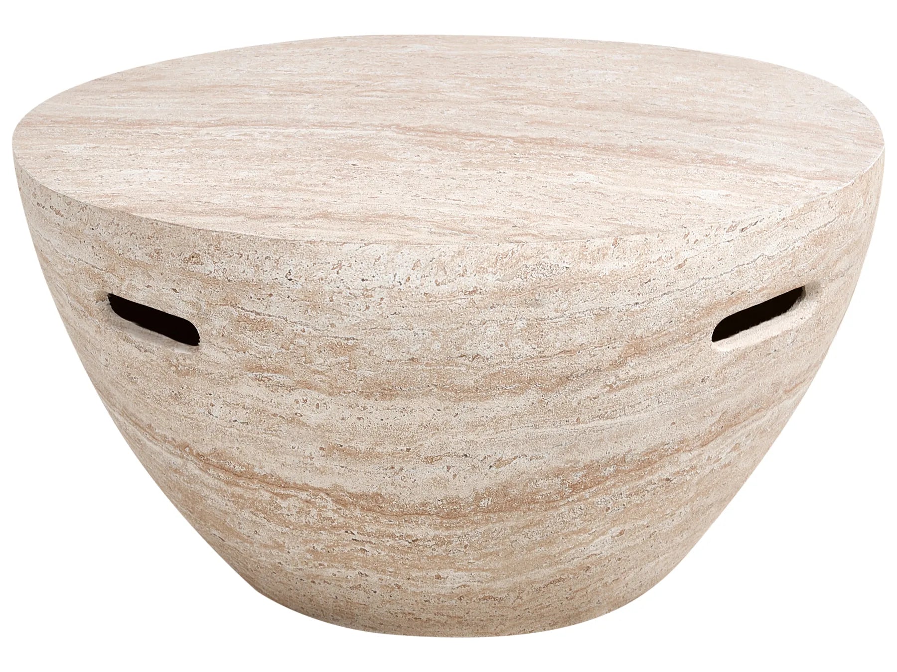 Coffee Table VICARELLO 68 cm 68 cm Travertine Effect
