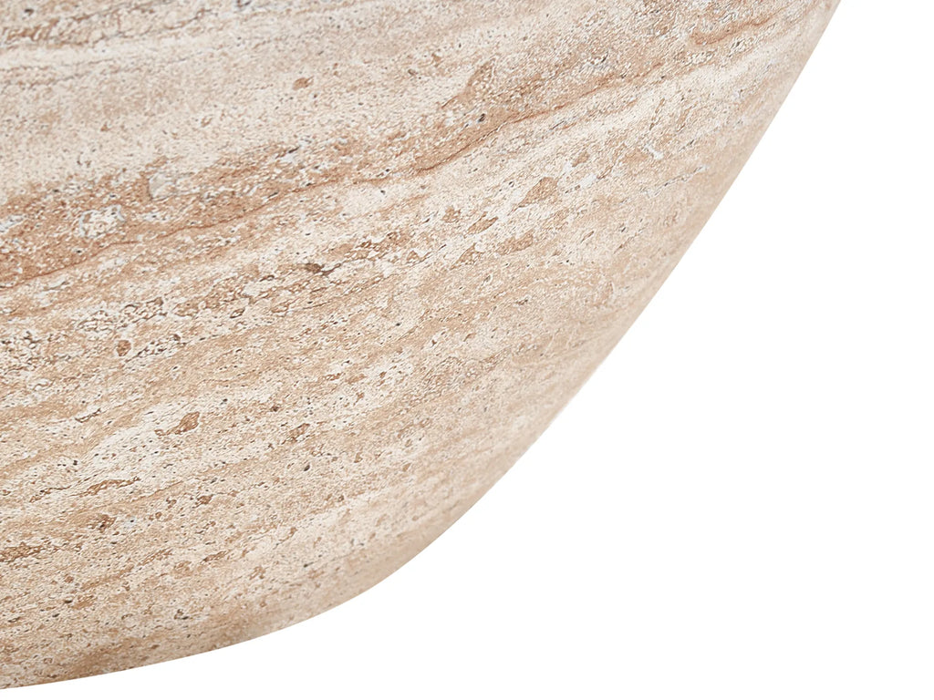 Coffee Table VICARELLO 68 cm 68 cm Travertine Effect