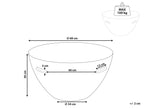 Coffee Table VICARELLO 68 cm 68 cm Travertine Effect