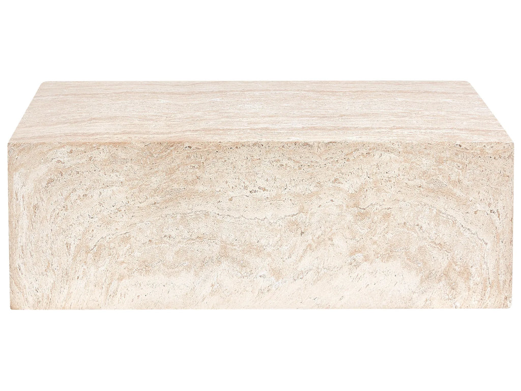 Coffee Table NOBRES 90 cm 66 cm Travertine Effect
