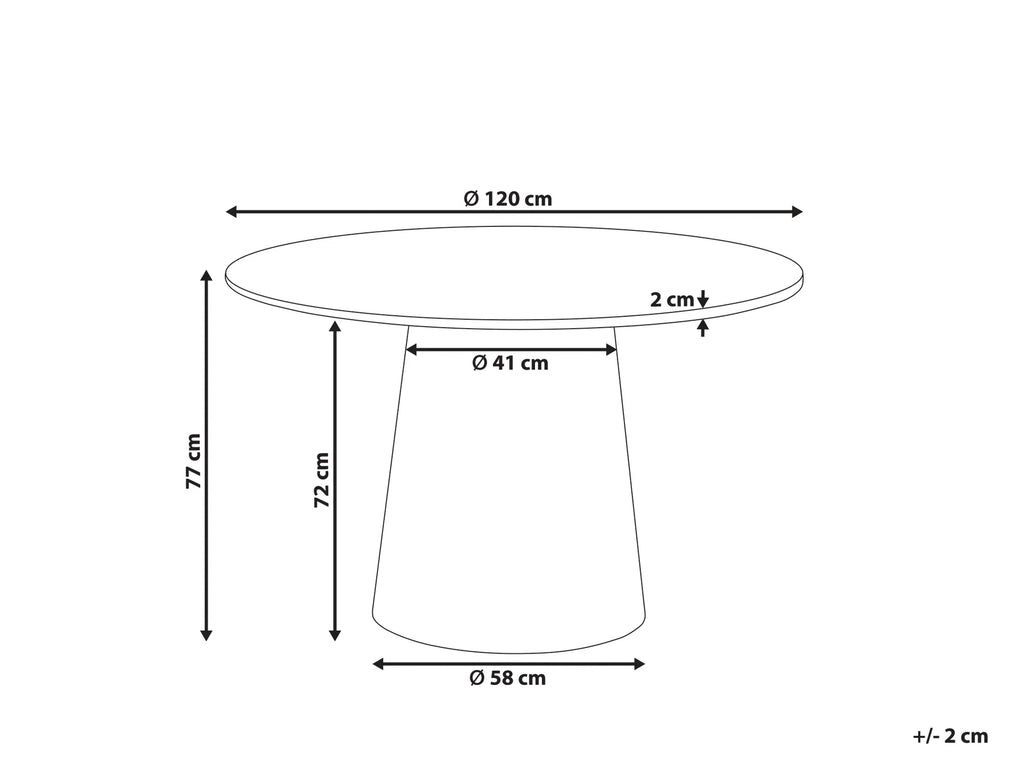 Dining Table OYEN Black 120 cm 120 cm
