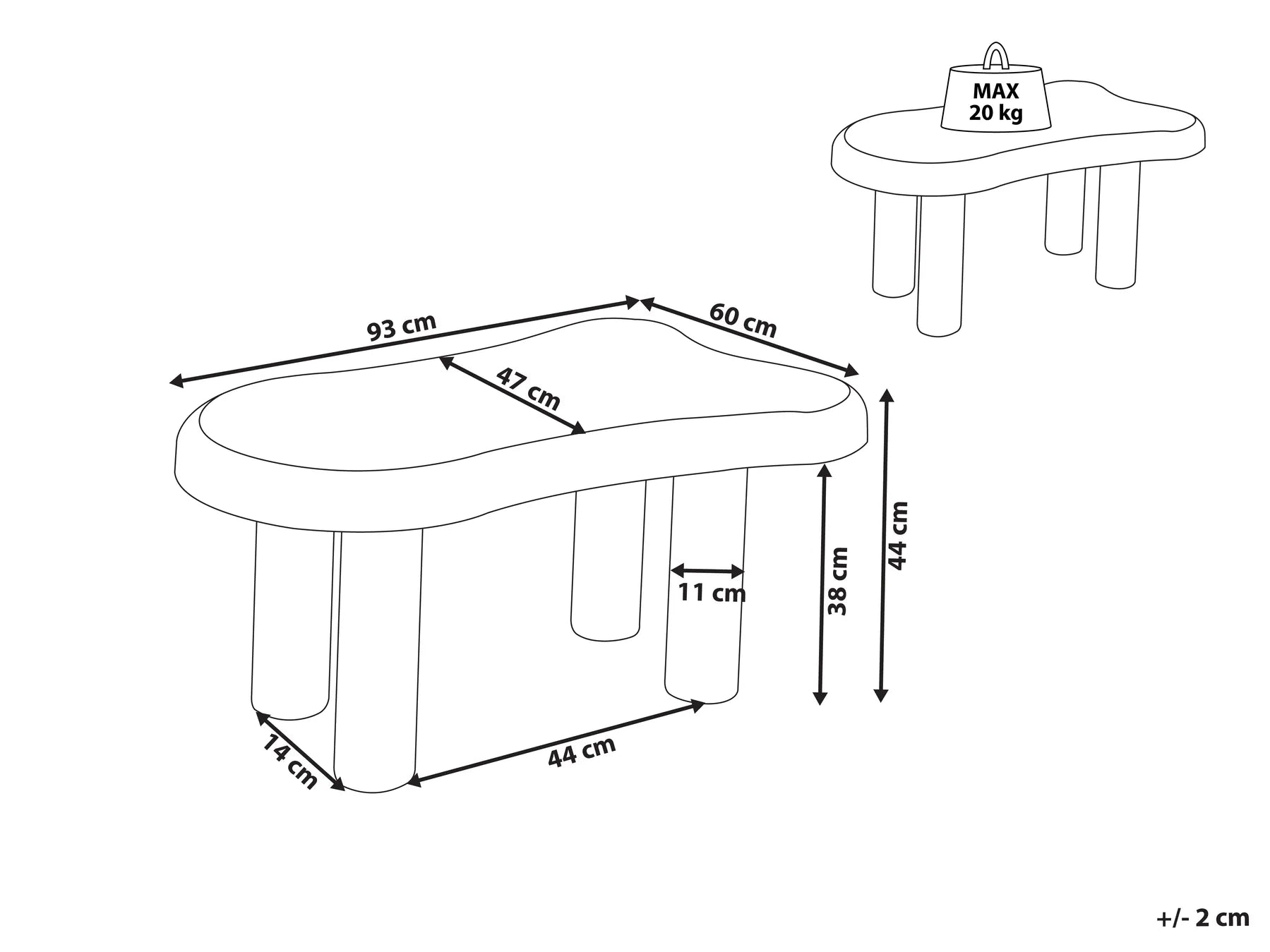 Coffee Table ONDLE Green