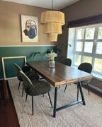Set of 2 Dining Chairs AMITY Fabric Green