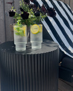 Side Table WAVENO 38 cm 38 cm Black — angled product view
