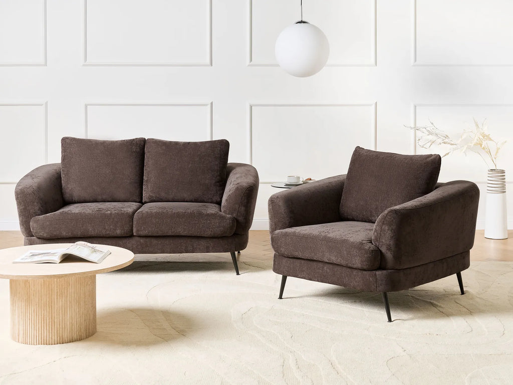 Armchair KJAER Chenille Dark Brown