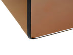 Side Table LOURDES Tempered Glass Brown